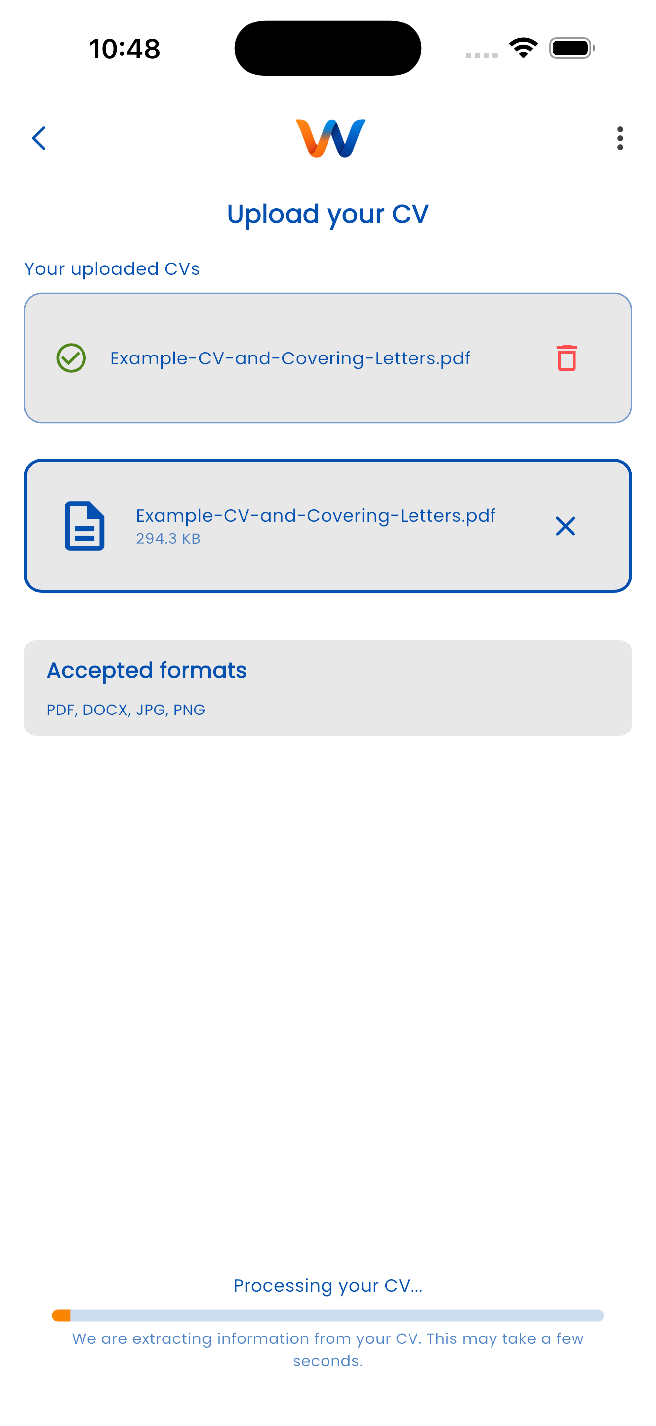 Work Connect CV Processing